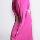 Langes Musselin Blusen Kleid "PAULA", Pink