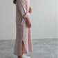 Langes Musselin Blusen Kleid "PAULA", Rosa