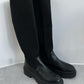 Long Boots Kunstleder, schwarz