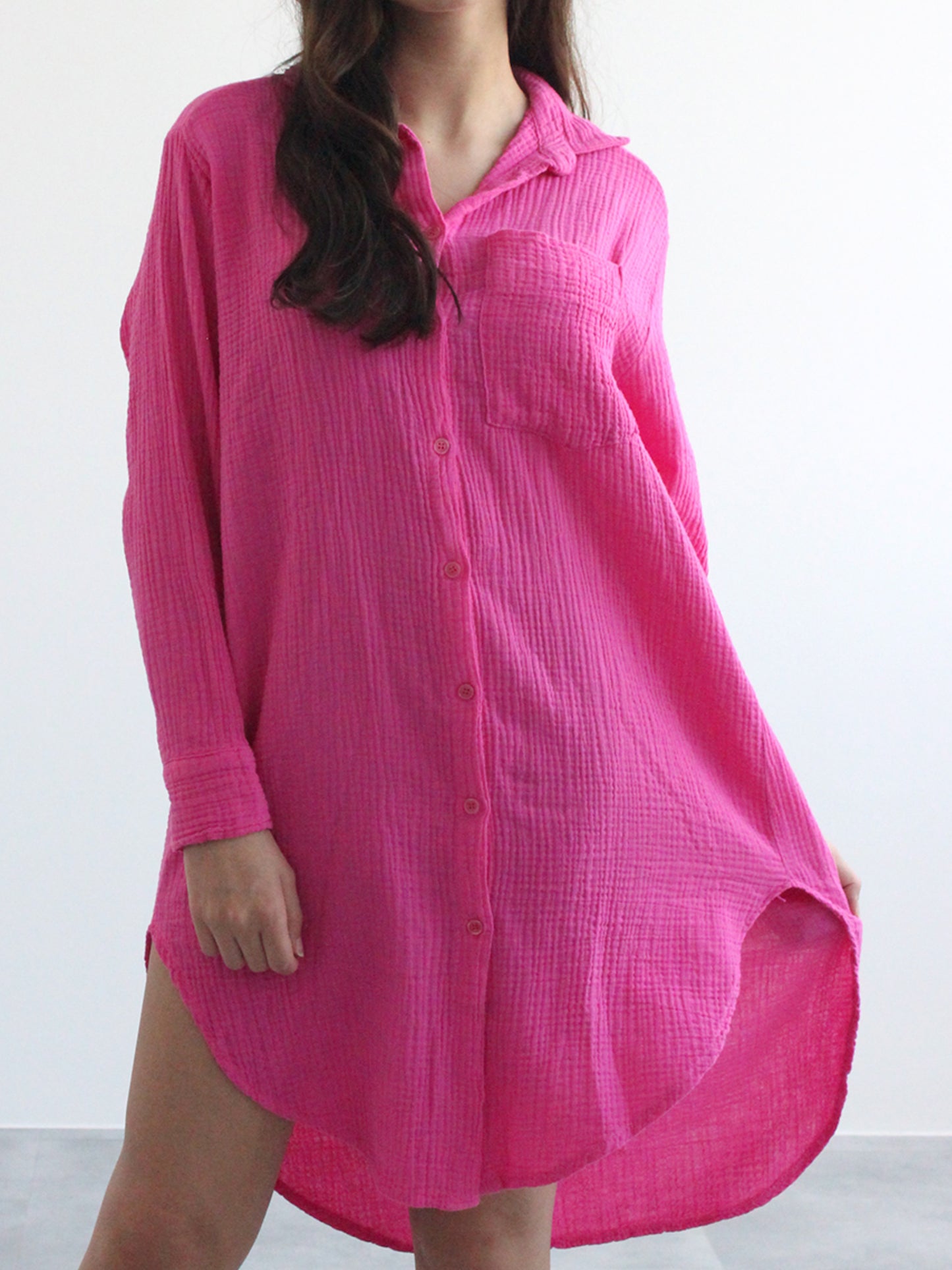 Musselin Bluse "JANA", Pink