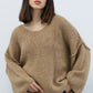 Kuscheliger Pullover V-Ausschnitt, camel