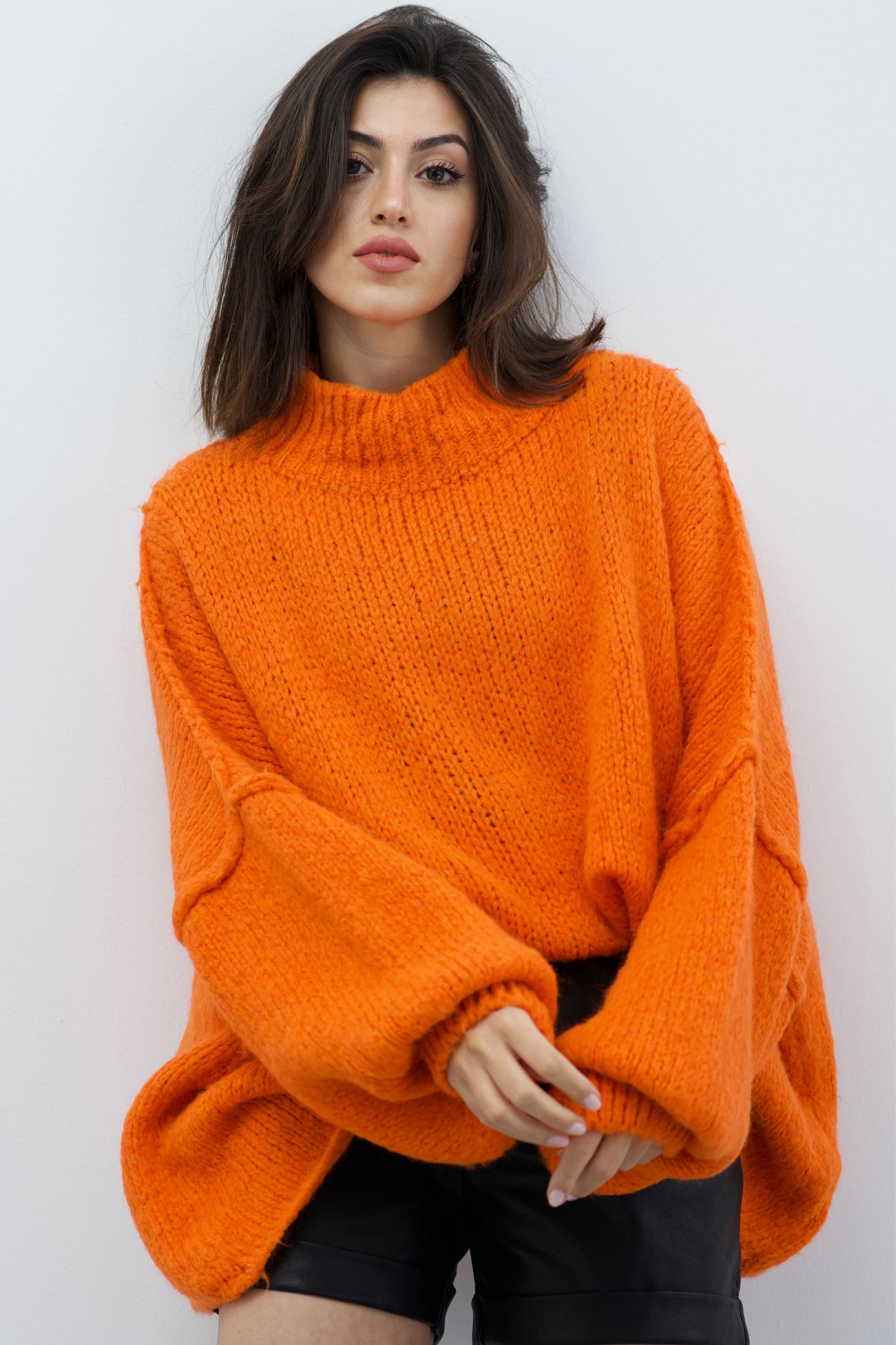 Kuscheliger Pullover, orange