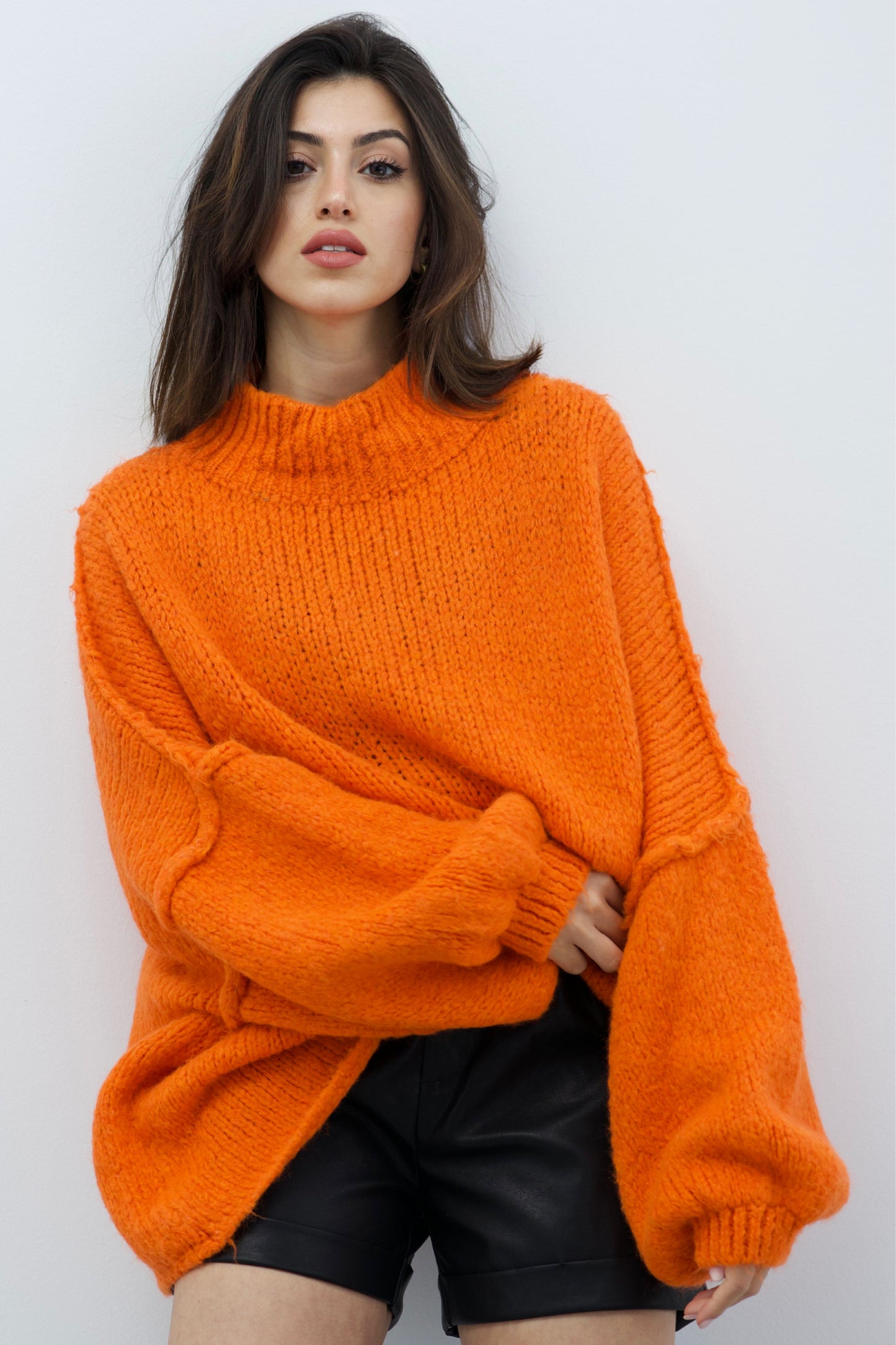 Kuscheliger Pullover, orange