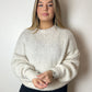 Kuschel Pullover Kurz, Offwhite