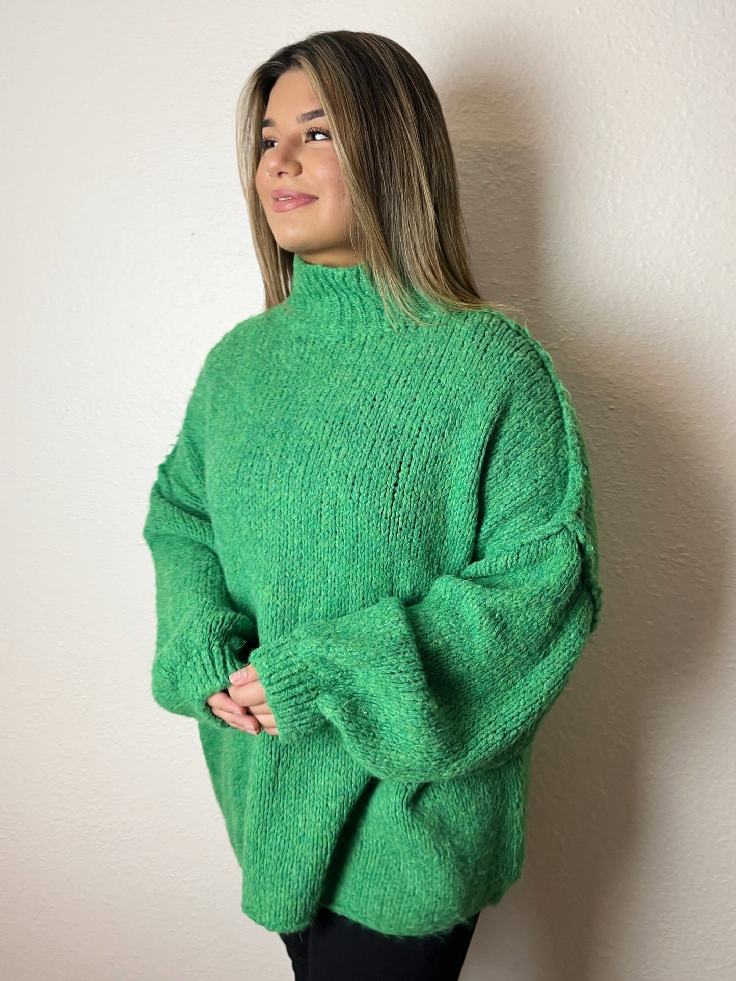 Kuschel Pullover, Grün