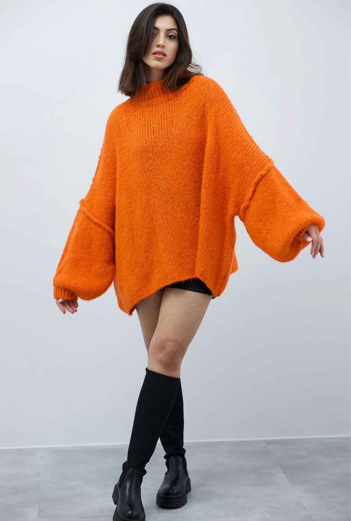 Kuscheliger Pullover, orange