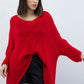 Strick Pullover, rot