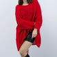 Strick Pullover, rot