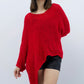 Strick Pullover, rot