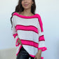 Strick Pullover mit Streifen