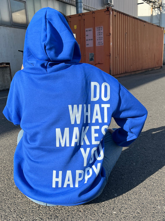 Hoodie mit Schriftzug, blau