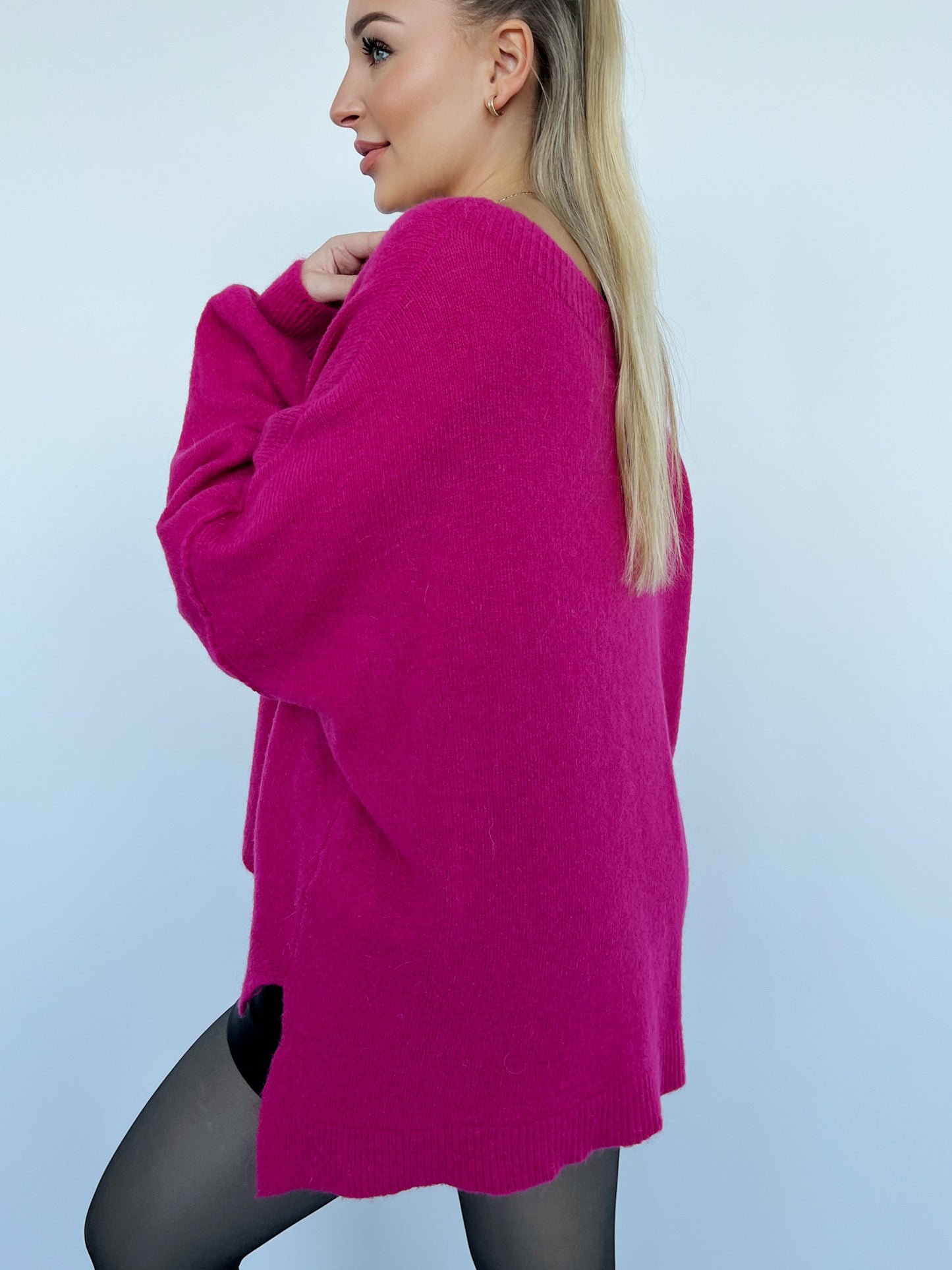 Strick Pullover, Pink