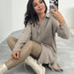 Musselin Bluse "JANA", Taupe