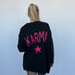 Strickjacke Karma, Schwarz & Pink