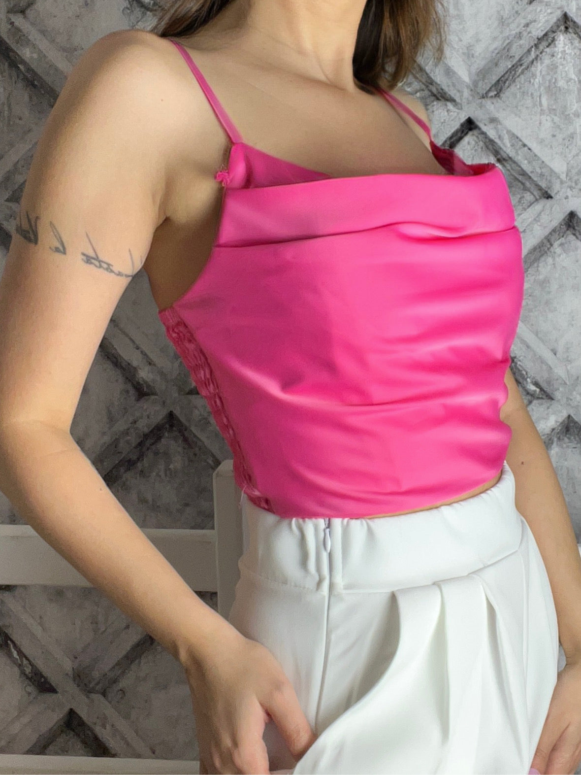 Satin Top, Pink