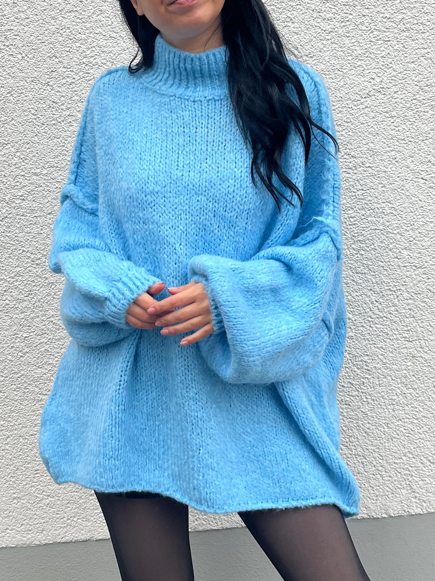 Kuscheliger Pullover, hellblau