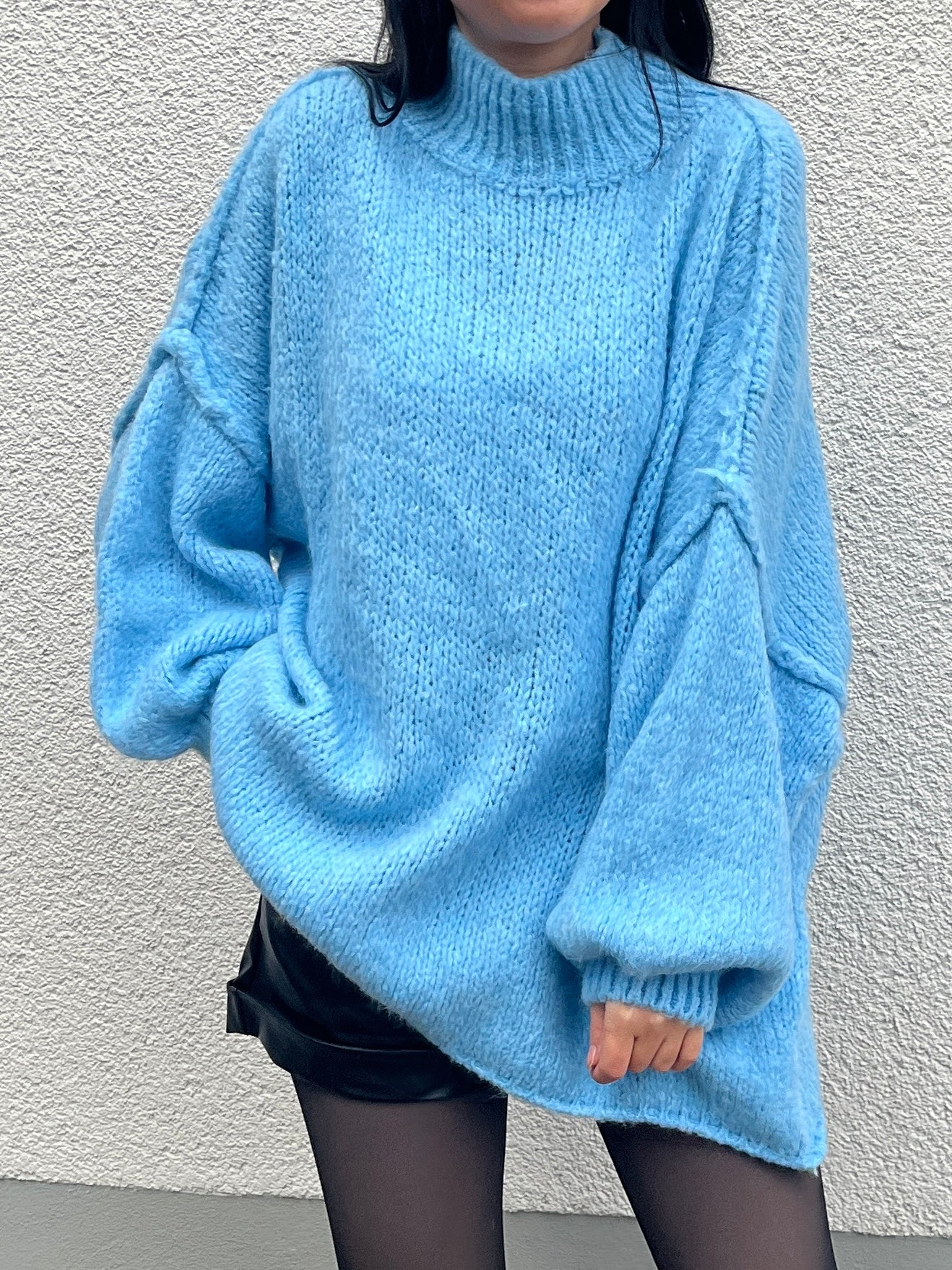 Kuscheliger Pullover, hellblau