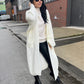 Lange Strickjacke, Off-White