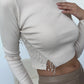 Shirt mit Strass, creme