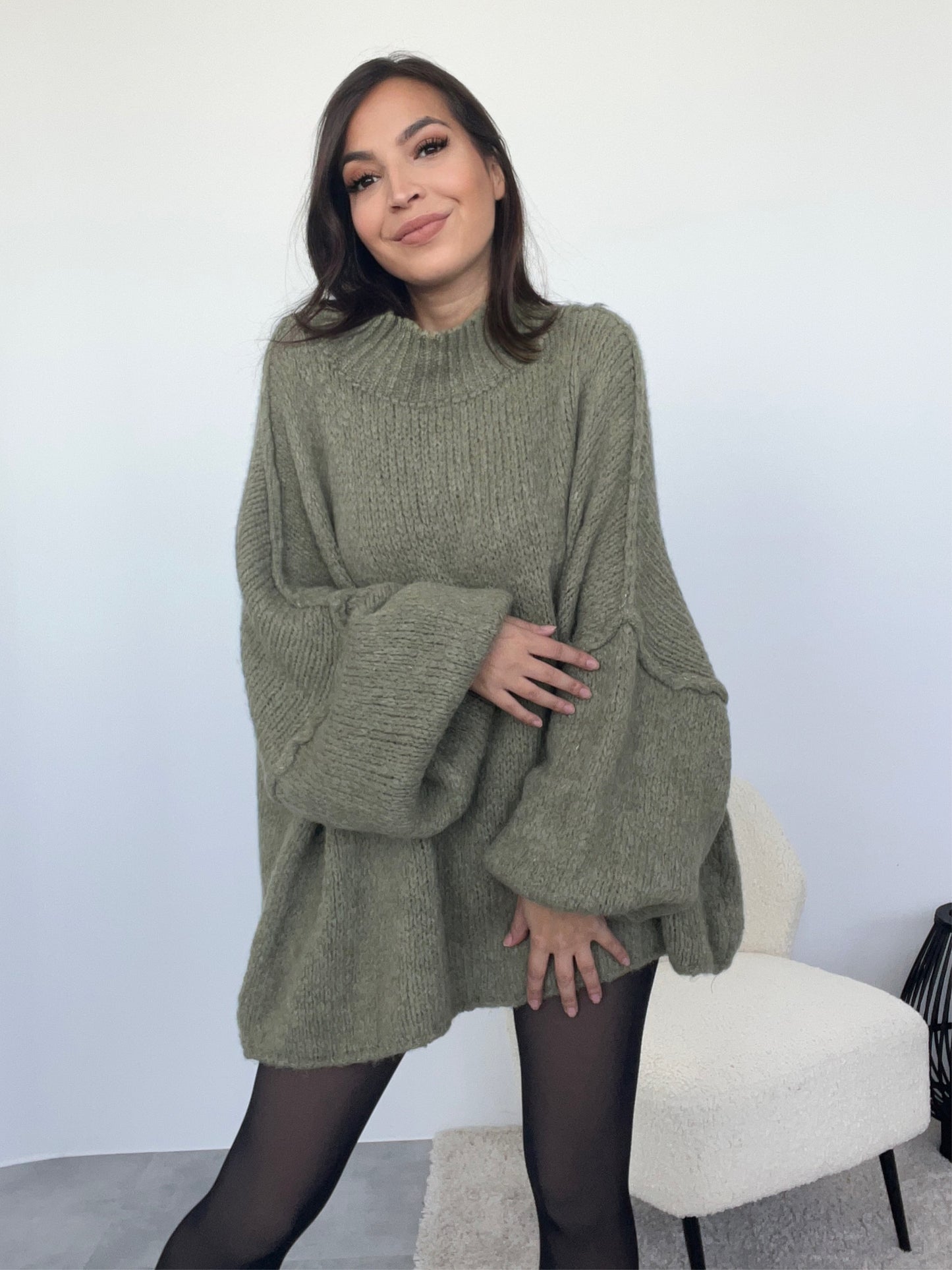 Kuscheliger Pullover, khaki