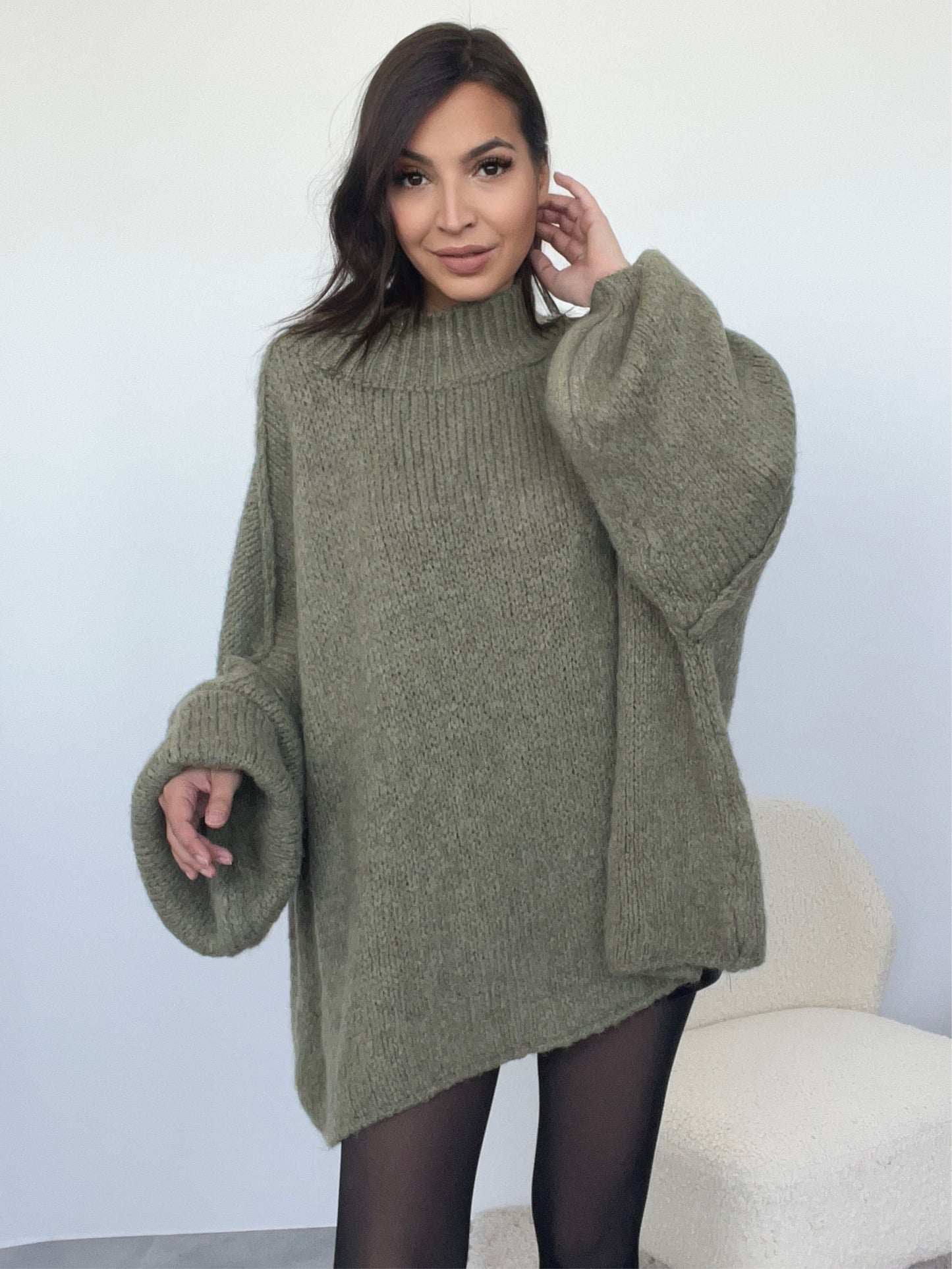 Kuscheliger Pullover, khaki