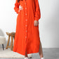 Langes Musselin Blusen Kleid "PAULA", Orange